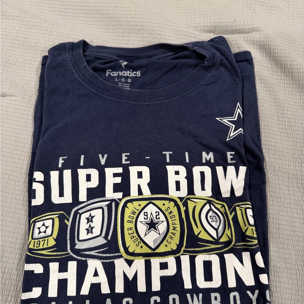 Vintage Dallas Cowboys Fanatics Navy Super Bowl Champions Tee